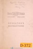 Dean Smith & Grace-Dean Smith & Grace Type 18 & 21, Lathe, Operations Manual-Type 18-Type 21-01